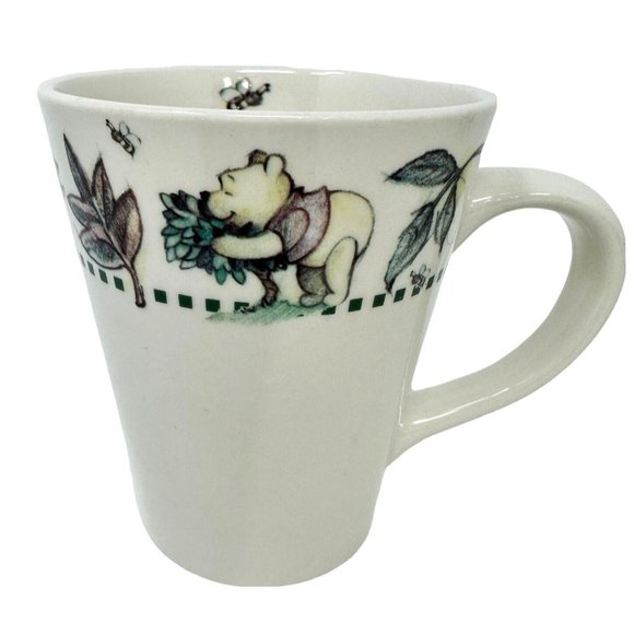 Disney Winnie The Pooh Coffee Mug Stoneware Pooh Tigger Piglet Honey Bee 12 oz - Picture 1 of 13